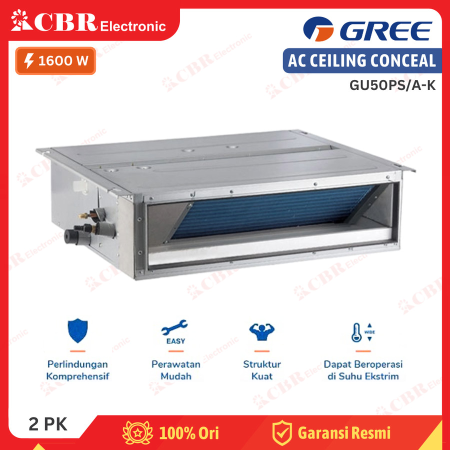AC Ceiling Conceal GREE 2 PK GU50PS/A-K (Wired) R-410A / (Batam)
