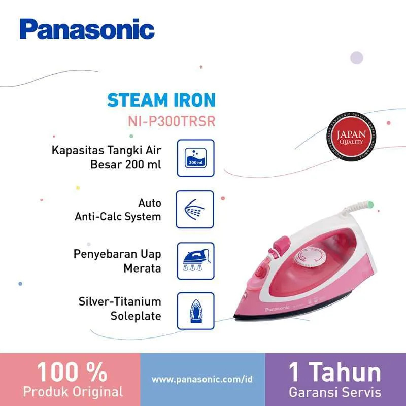 Setrika Kering PANASONIC NI-P300TRSR / NI-P300TASR 