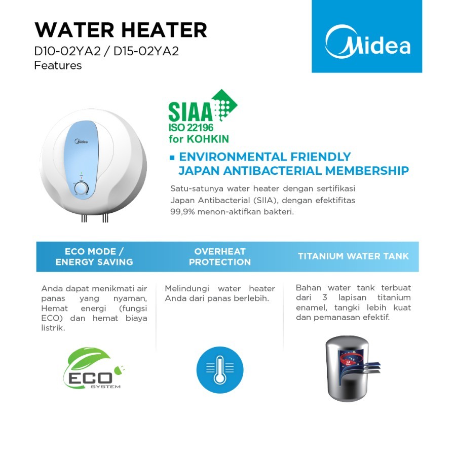 Water Heater MIDEA D10-02YA2 / 10 L