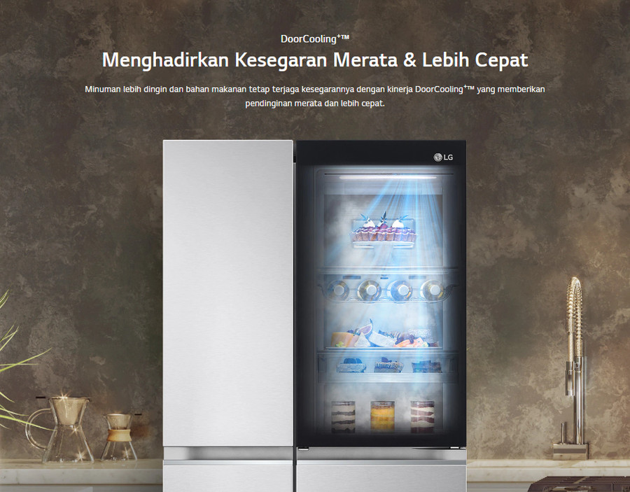 Kulkas LG Side By Side 2 Pintu GC-Q257SGVL / 647 L