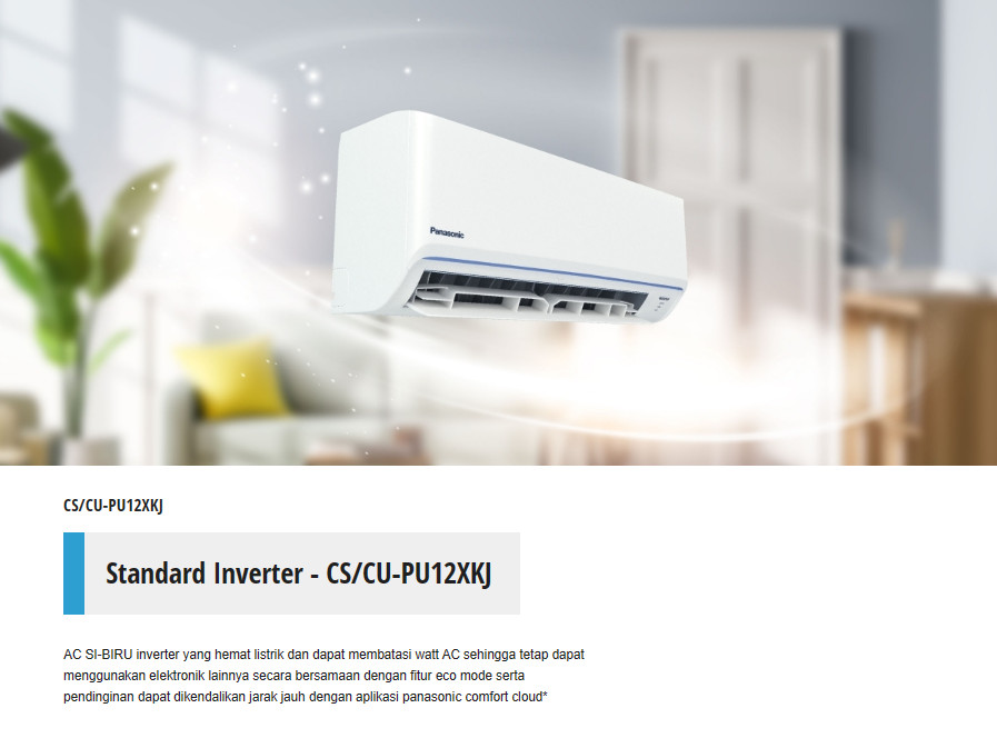 AC Split PANASONIC Inverter 1.5PK CS-PU12XKJ (Inverter) R-32
