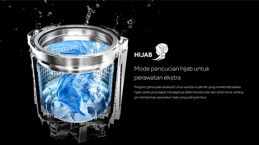 Mesin Cuci AQUA Top Loading 10 Kg AQW-1000F