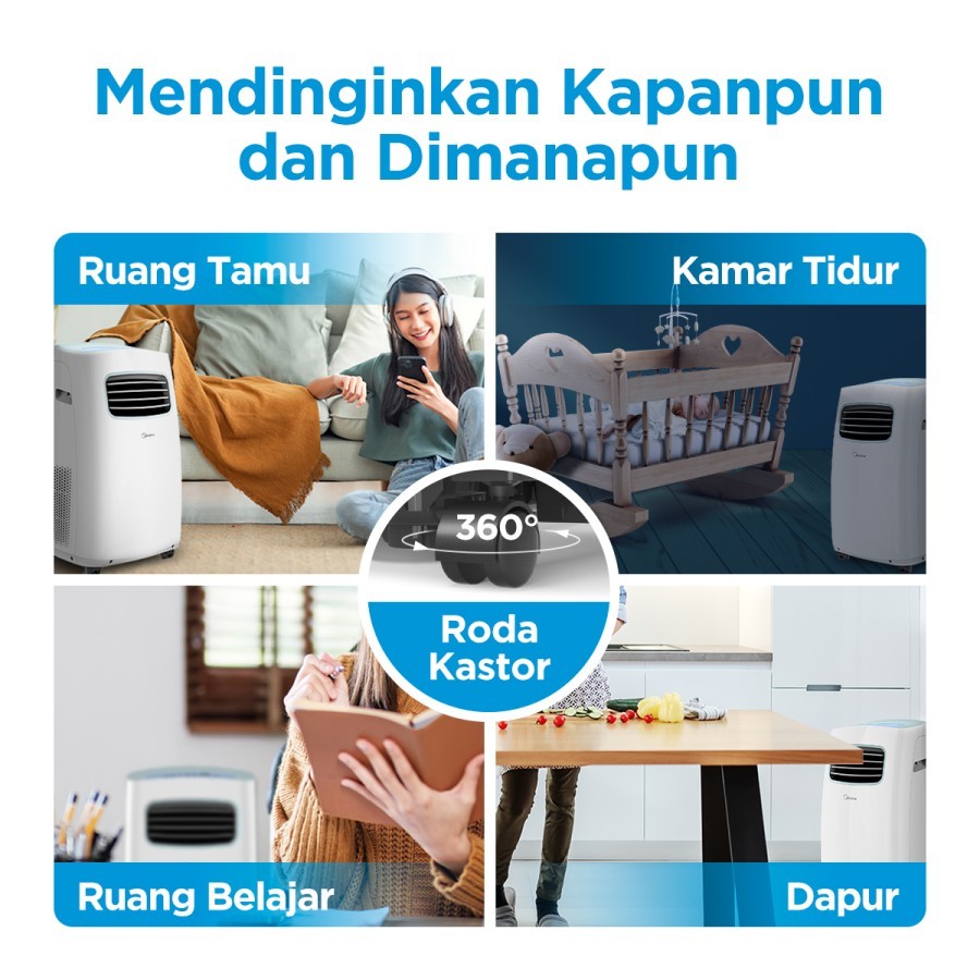 AC Portable MIDEA 1.5 PK MPF2-12CRN1