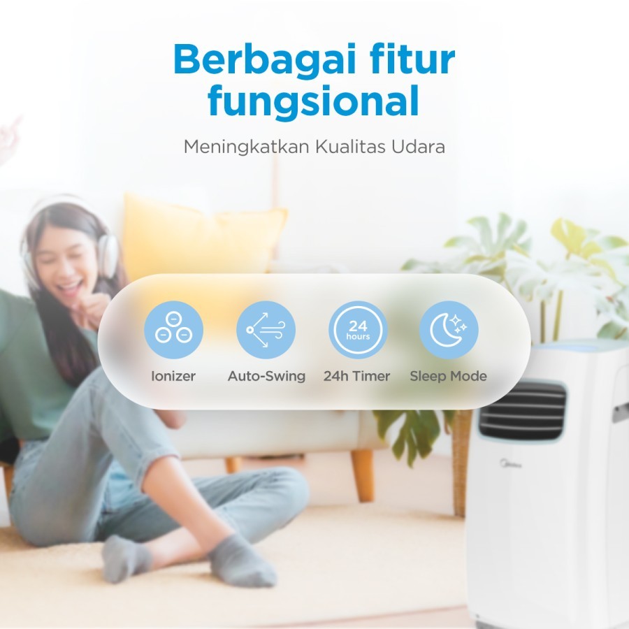 AC Portable MIDEA 1.5 PK MPF2-12CRN1