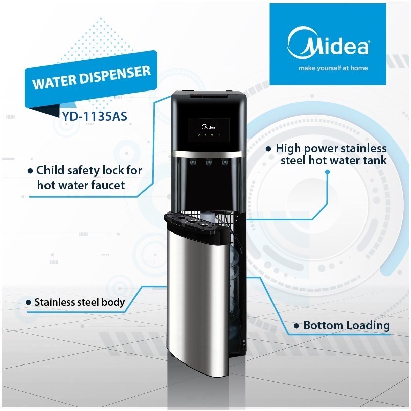 Water Dispenser MIDEA Galon Bawah YD1135AS