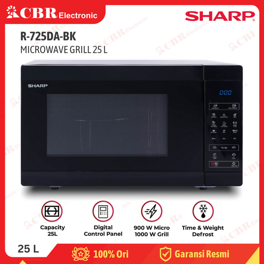 Microwave SHARP R-725DA-BK (25L / Grill)