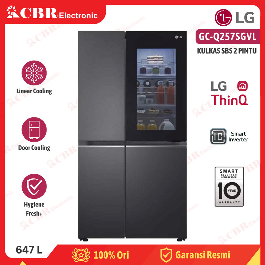 Kulkas LG Side By Side 2 Pintu GC-Q257SGVL / 647 L