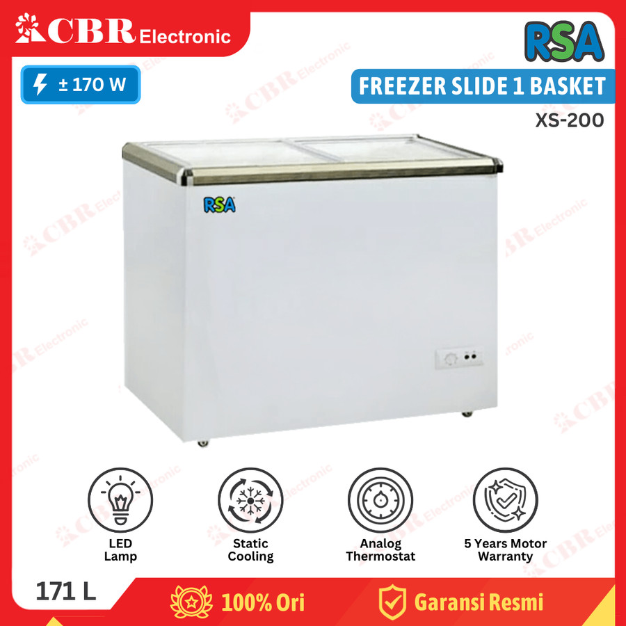 FREEZER SLIDE RSA XS-200 (Sliding Freezer) 171 L