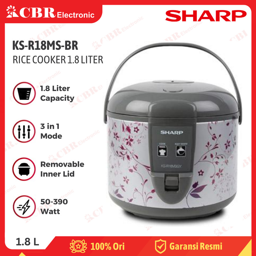Rice Cooker SHARP 1.8 Liter KS-R18MS-BR / KS-R18MS-PK