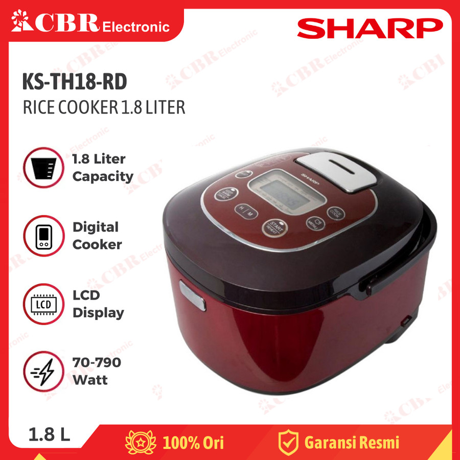 Rice Cooker SHARP 1.8 Liter KS-TH18-RD (Digital)
