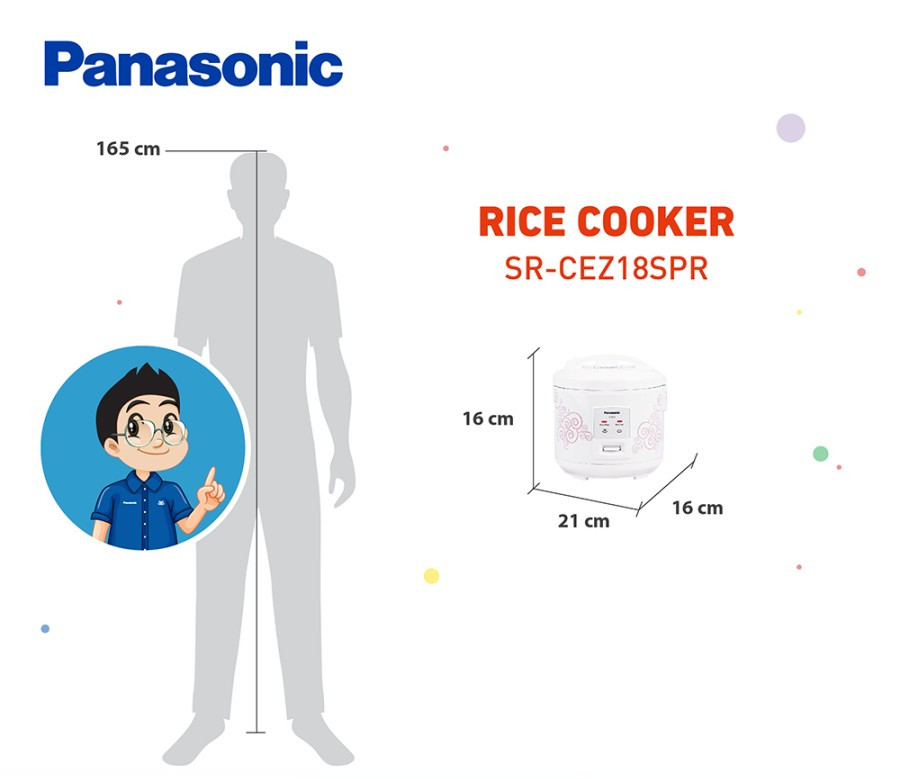 Rice Cooker PANASONIC 1.8 Liter SR-CEZ18SPSR