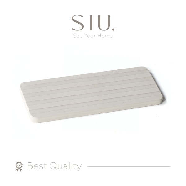 Terra Diatomite Tray Tatakan Botol Sabun Tangan Gelas Kamar Mandi