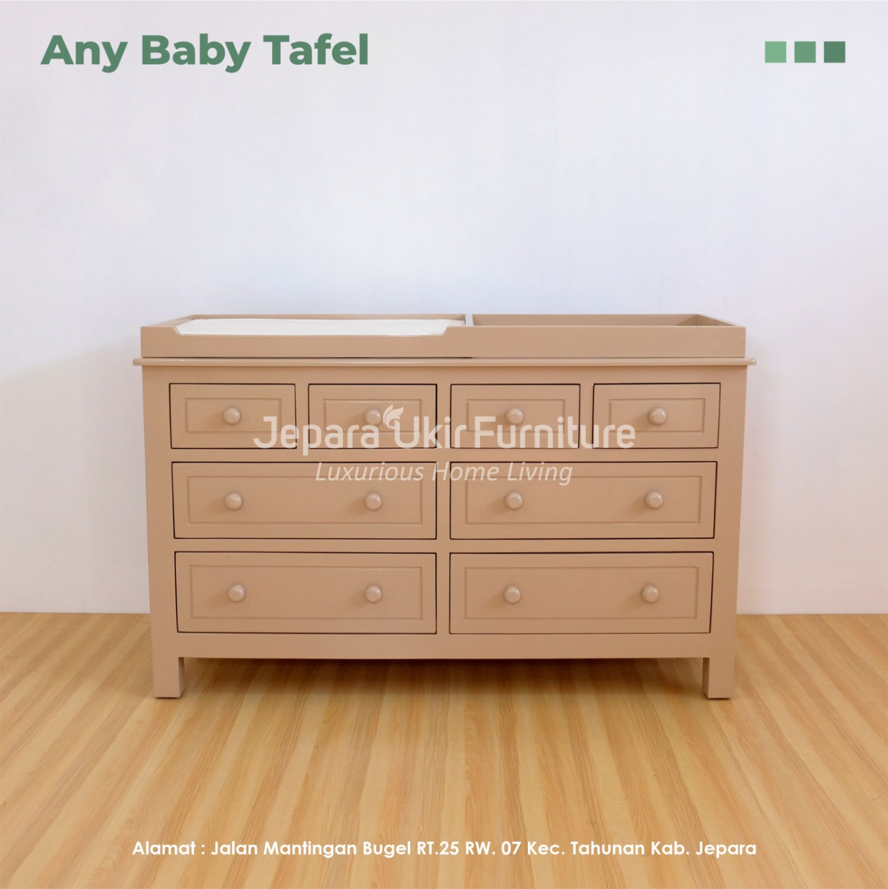 Lemari baju bayi cat  duco, Baby tafel minimalis, Meja ganti popok,