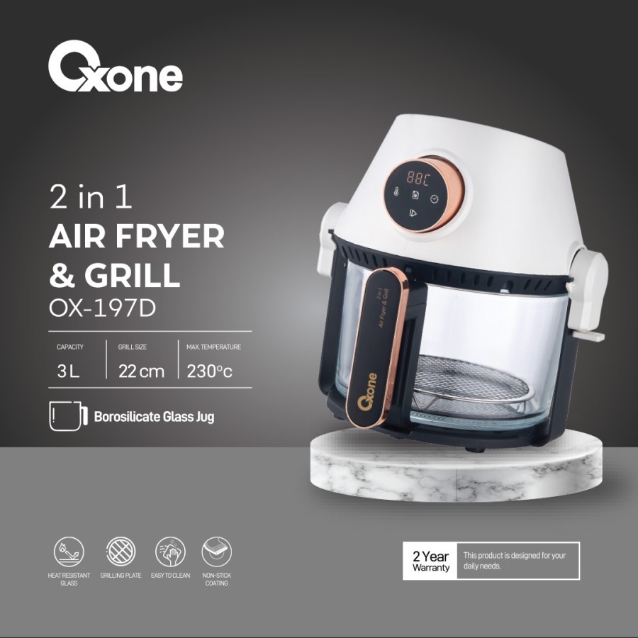 OXONE AIR FRYER & GRILL- OX-197D