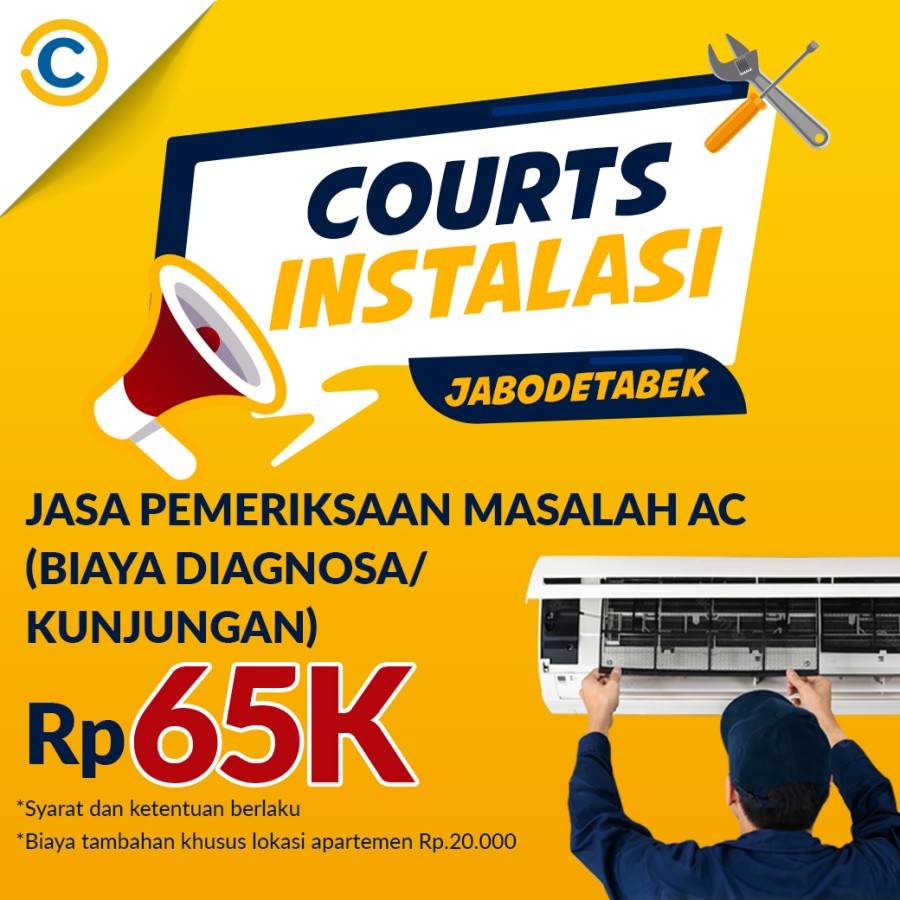 COURTS Instalasi-Jasa Pemeriksaan masalah AC(biaya diagnosa/kunjungan)