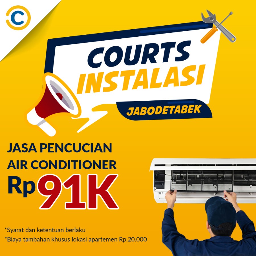 COURTS Instalasi- Jasa Pencucian AC Khusus JABODETABEK