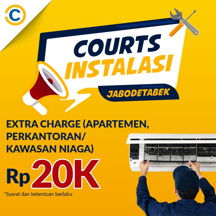 COURTS Instalasi- Extra Charge Tipe Lokasi : Apartemen(biaya parkiran)