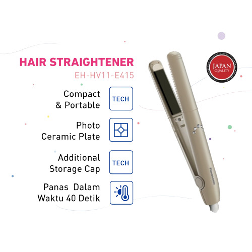PANASONIC CATOKAN RAMBUT - HAIR STRAIGHTENER EH-HV11-E415