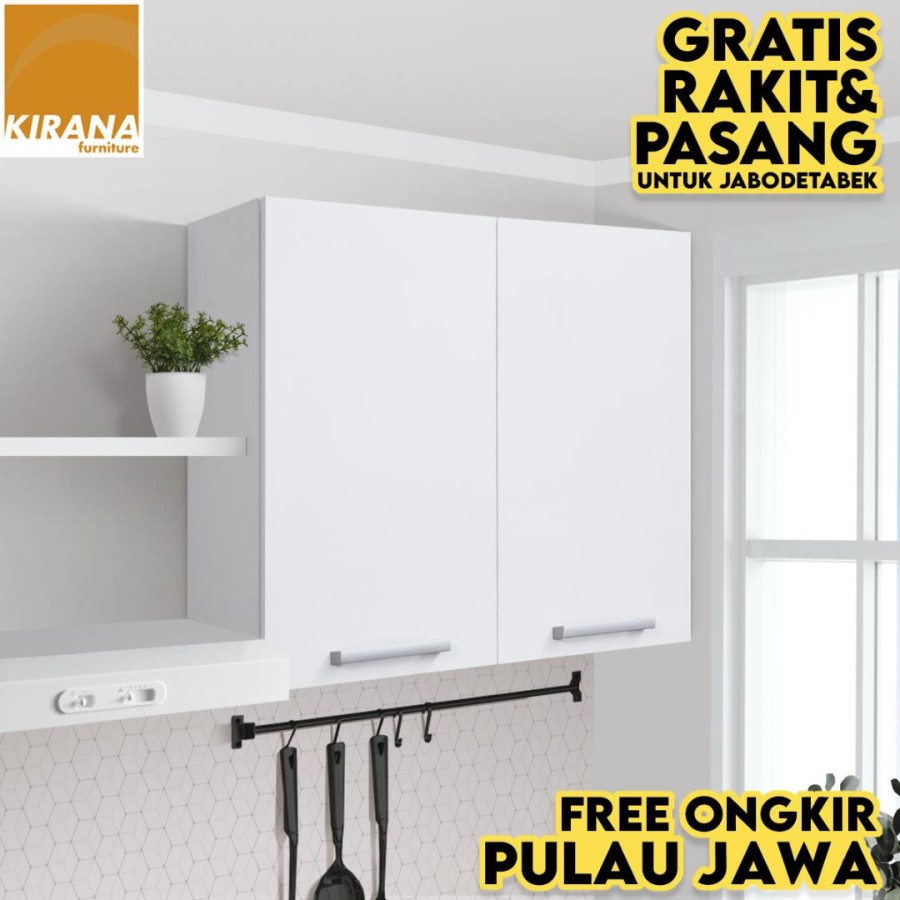 Kirana Kitchen Set Indiana Lemari Kabinet Rak Dapur Atas - 2 Pintu
