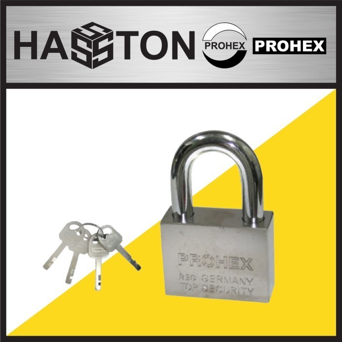 Hasston Prohex Gembok 50mm Leher Pendek Satin 1092-500