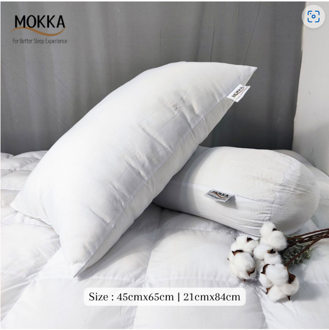 Paket Bantal dan Guling Silicon Fiber Mokka Regular