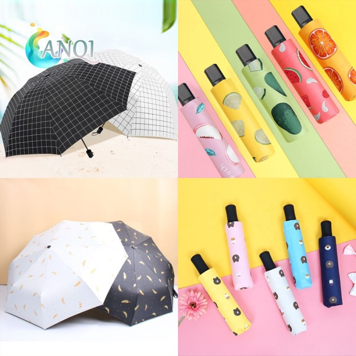 ANQI SHOP Payung Hujan / Payung Lipat Anti UV Payung Tabir Surya