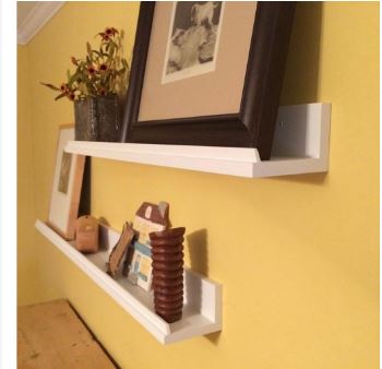 TwinsJ. 1 piece Rak hiasan dinding. Tempat pigura. Tempat foto. Rak dinding. Ledge shelves.