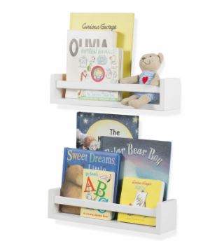 TwinsJ. 2pcs Rak Buku Anak. Rak Buku dinding. Rak Galeri Buku. Tempat Buku. HPL