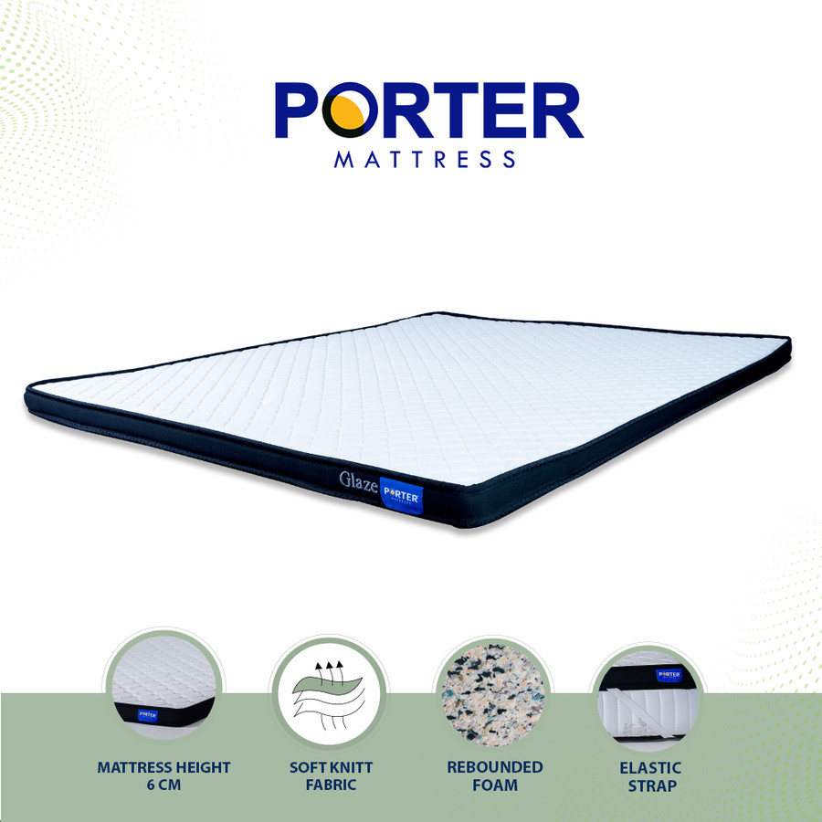 Mattress Pad / Pelapis Kasur / Topper Rebounded Foam PORTER - Glaze