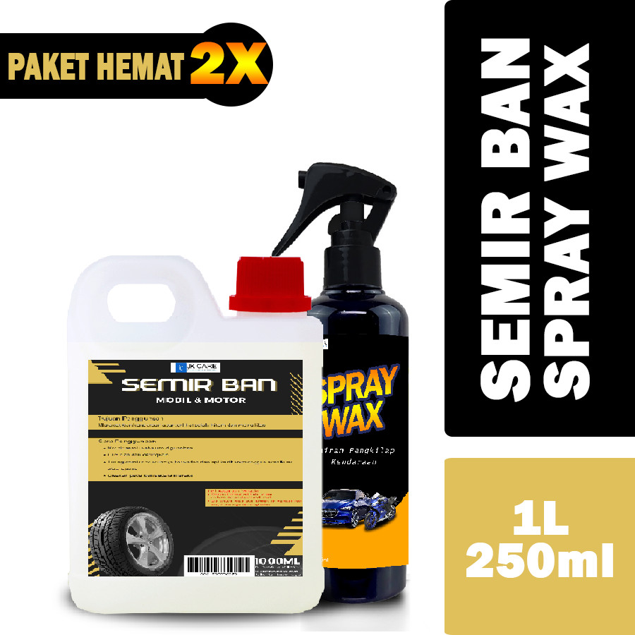 Semir Ban Mobil dan Motor 1 L + Pengkilap Body Mobil dan Motor PREMIUM