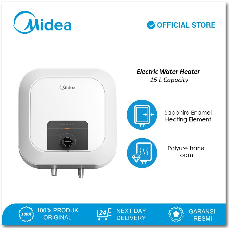 Midea Electric Water Heater 15 Liter D15-02VD1 Pemanas Air Listrik