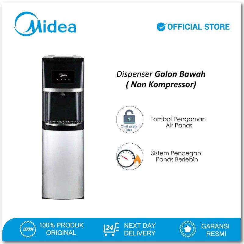 Jual Midea Dispenser Galon Bawah YD1135AS Bottom Loading Stainless Steel