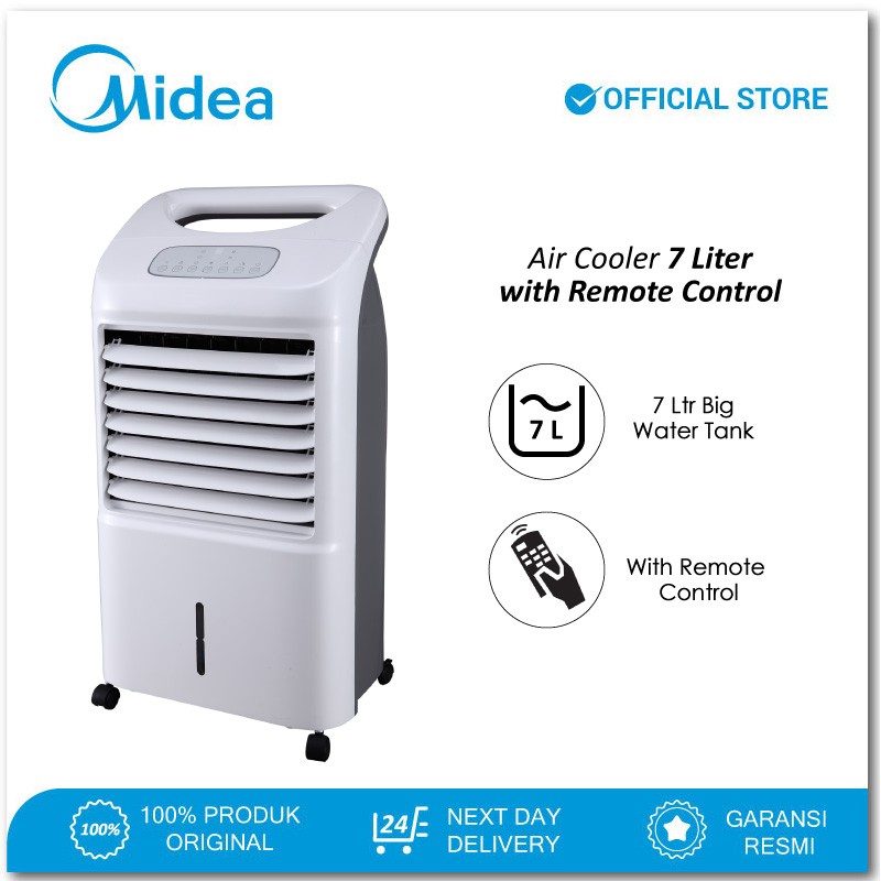 Midea Air Cooler 7.0 Liter AC120-U - Humidifier - Remote Control - Tim