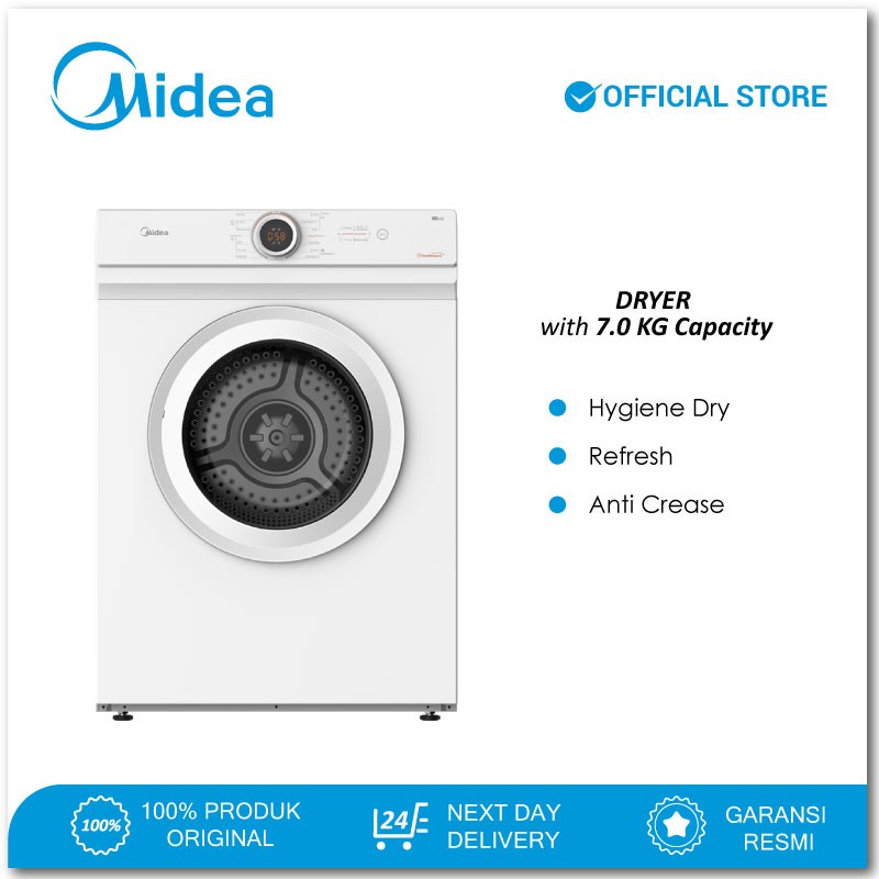 Midea Tumble Dryer Kapasitas 7 Kg Model MD100A70