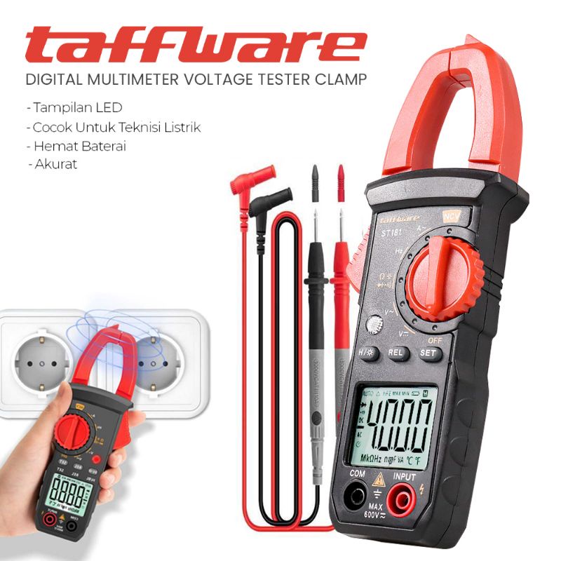 Jual Taffware Aneng ST181 Tang Ampere ST181 Clamp Multimeter Multi Tester Arus Listrik Amper