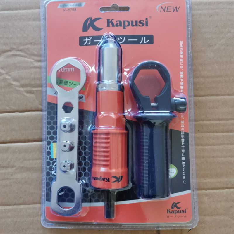 Jual Riveter Adaptor Kapusi Japan Dengan Gagang Tang Rivet Bor Konektor