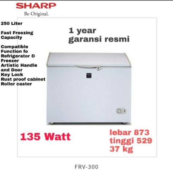 Freezer box sharp 300 liter sales