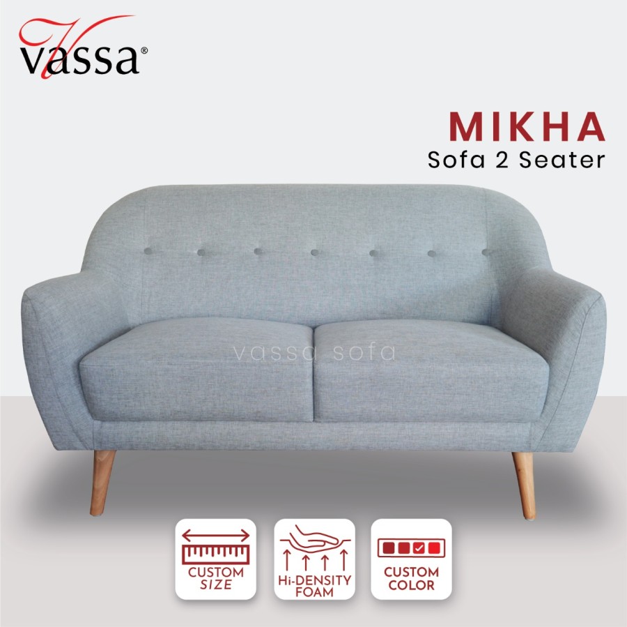 Sofa Minimalis 2 Dudukan Vassa Mikha 2 Seater