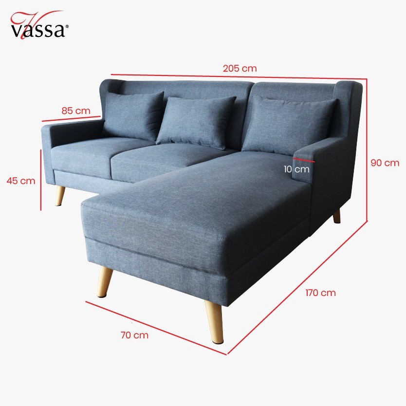 SOFA SUDUT | CORNER SOFA | L MONICA | VASSA SOFA