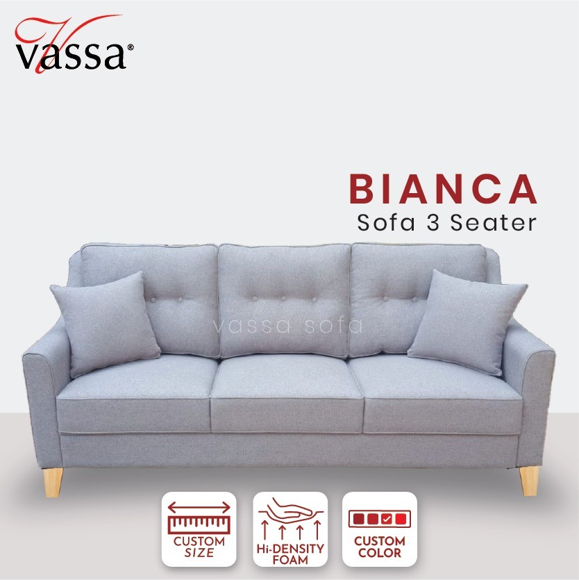 SOFA 3 SEATER / SOFA BIANCA / VASSA SOFA
