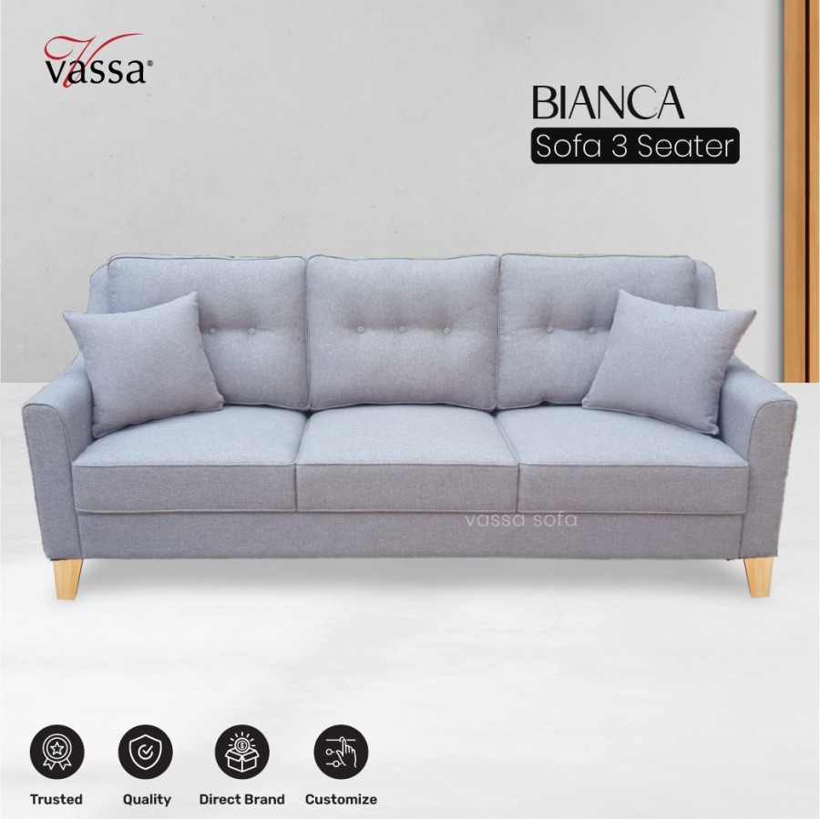 SOFA 3 SEATER / SOFA BIANCA / VASSA SOFA