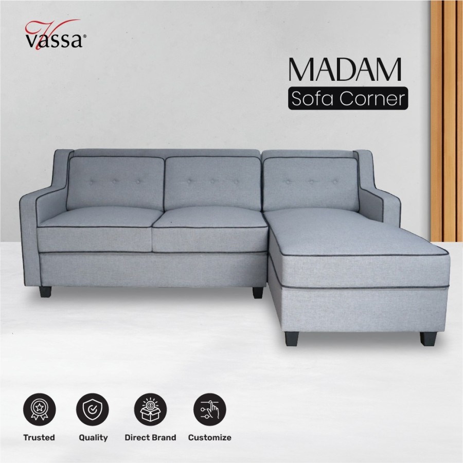 SOFA SUDUT | CORNER SOFA | L MADAM | VASSA SOFA