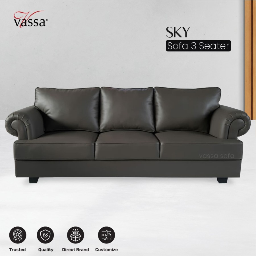 Sofa 3 Seater Vassa sky Sofa 3 dudukan Vassa