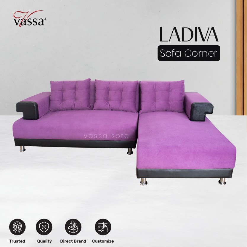 SOFA SUDUT | CORNER SOFA| SOFA L LADIVA | VASSA SOFA