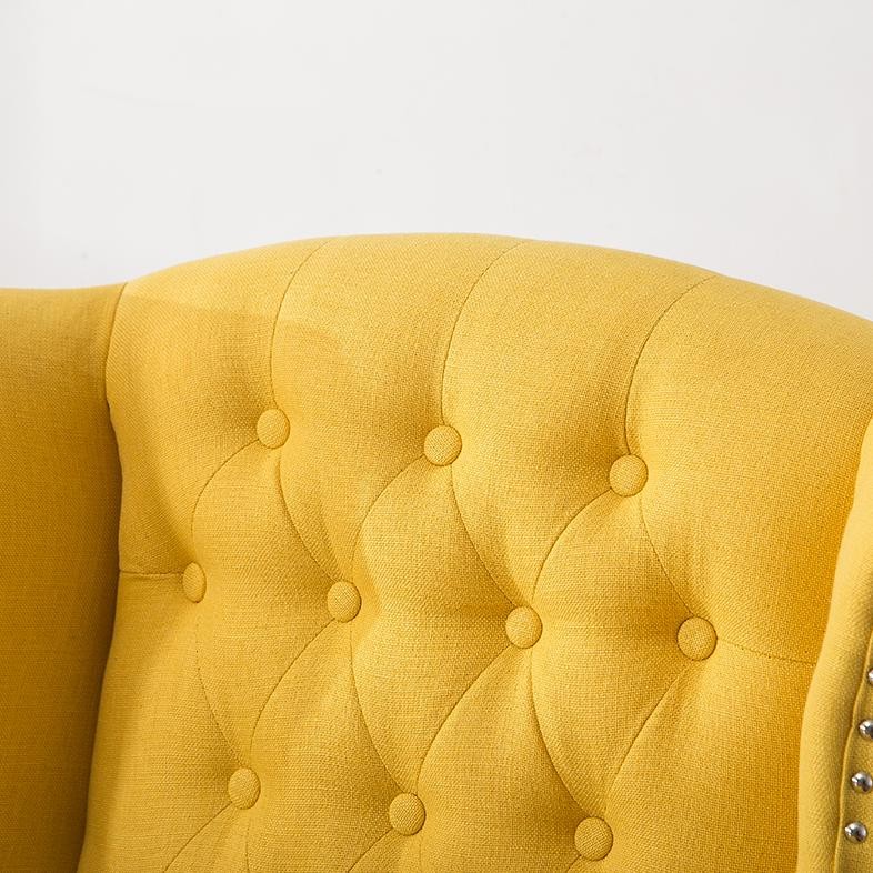 Louis_ erican Tiger Chair European Retro Fabric Single Person Sofa Ho