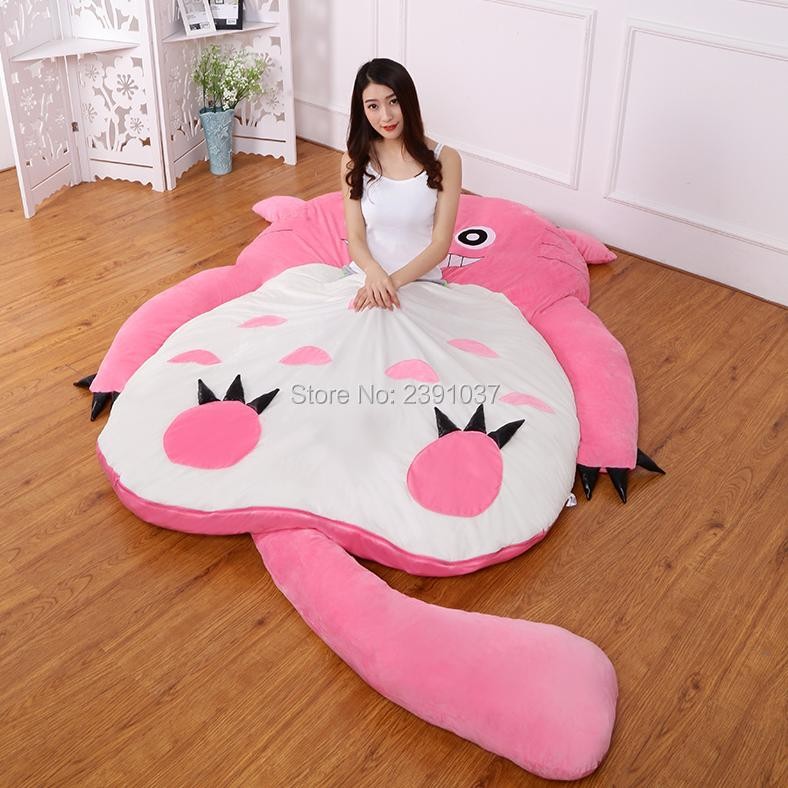 Pink Color 1.5X2M My Neighbor Totoro Tatami Sleeping Double Bed Beanb