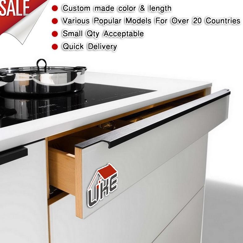 Uke Custom Made Long Aluminum Edge Profile Handle Hidden Cabinet Hand