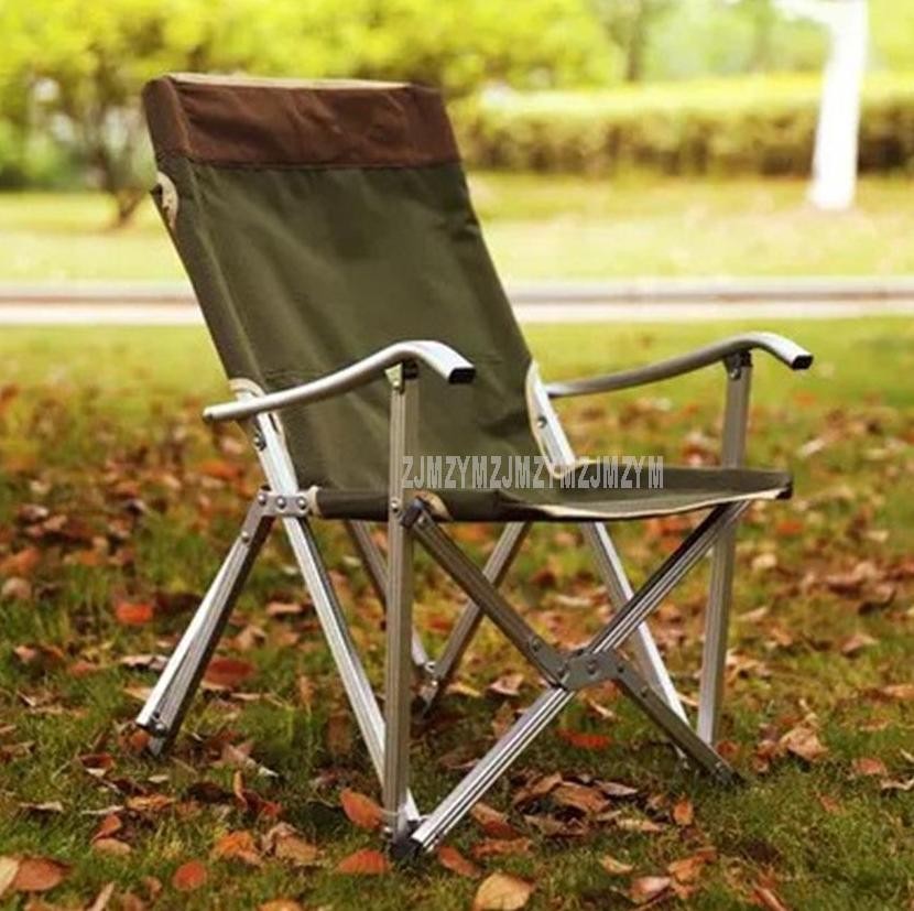 Portable Folding Fishing Chair 600D Oxford Aluminium Tube Backrest Fo