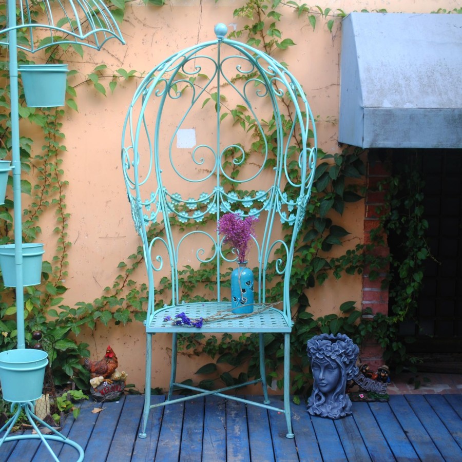 Louis_ Garden Chairs Rural Antique Iron Art tdoor Balcony Courtyard L