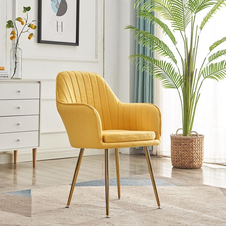 Ergonomic Nordic Dining Chair Luxury Velvet Relaxing Waiting Chair Ba